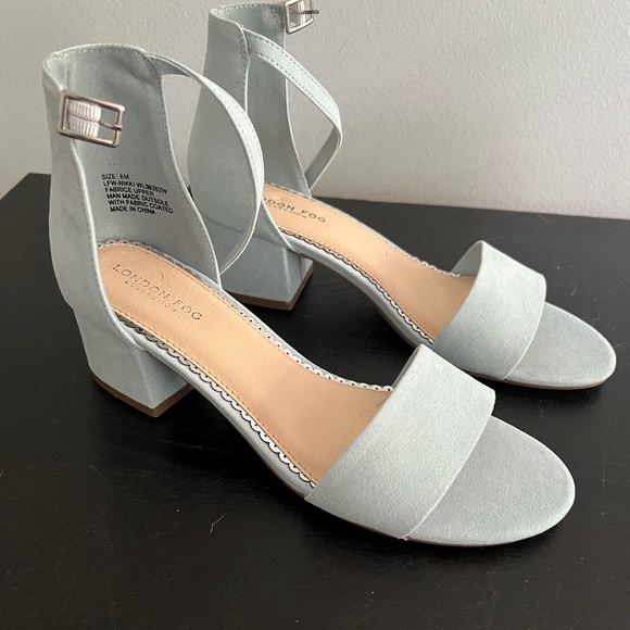 Blue, low block heels. - Picture 2 of 3